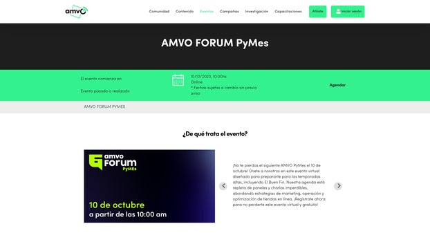 Evento AMVO Forum PyMes con participacion de Daniel Pena